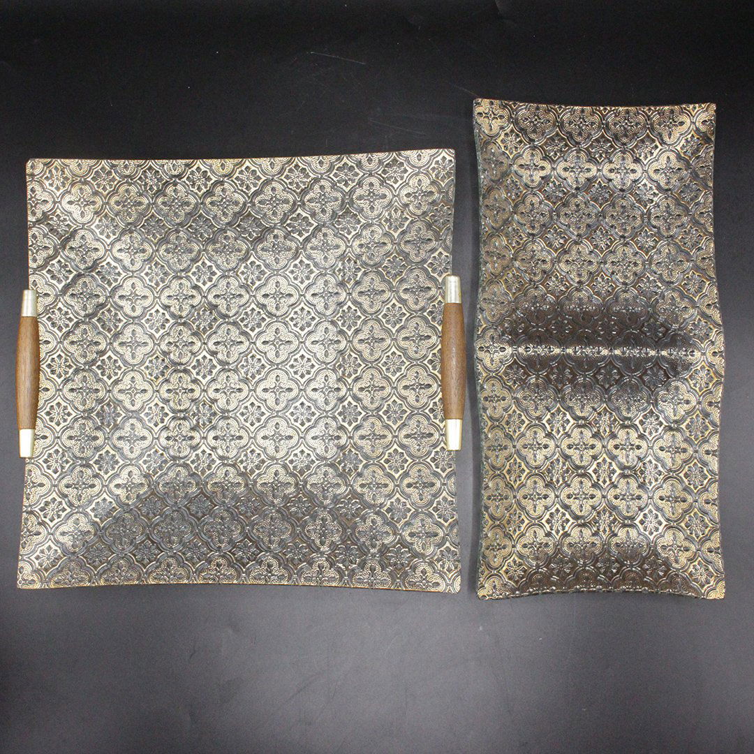 2x Georges Briard Mid-century Modern Gold Glass (1 of 6)