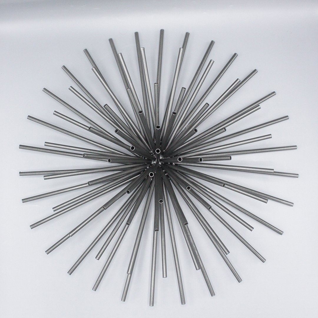 Mid-Century Metal Wall Sculpture Round Starburst Spray (1 of 4)