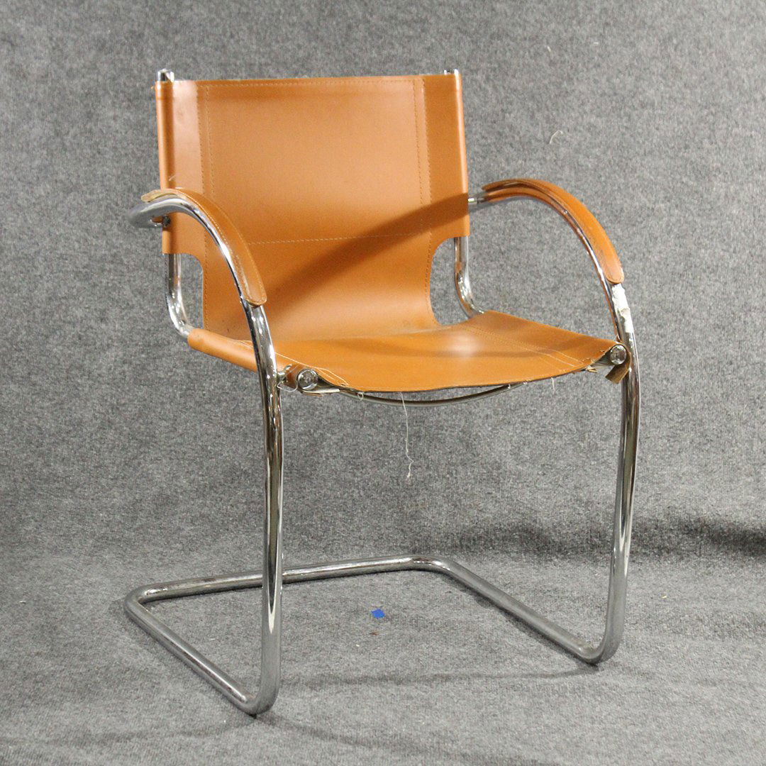 Mies Van Der Rohe Tubular Chrome & Leather Chair (1 of 7)