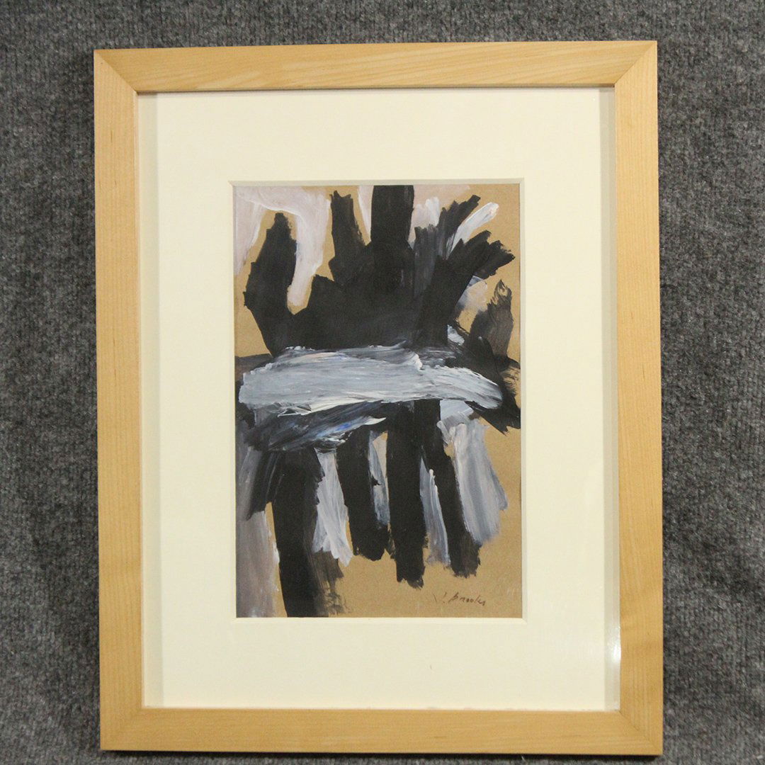 James Brooks 1906 - 1992 Abstract on brown paper (1 of 6)