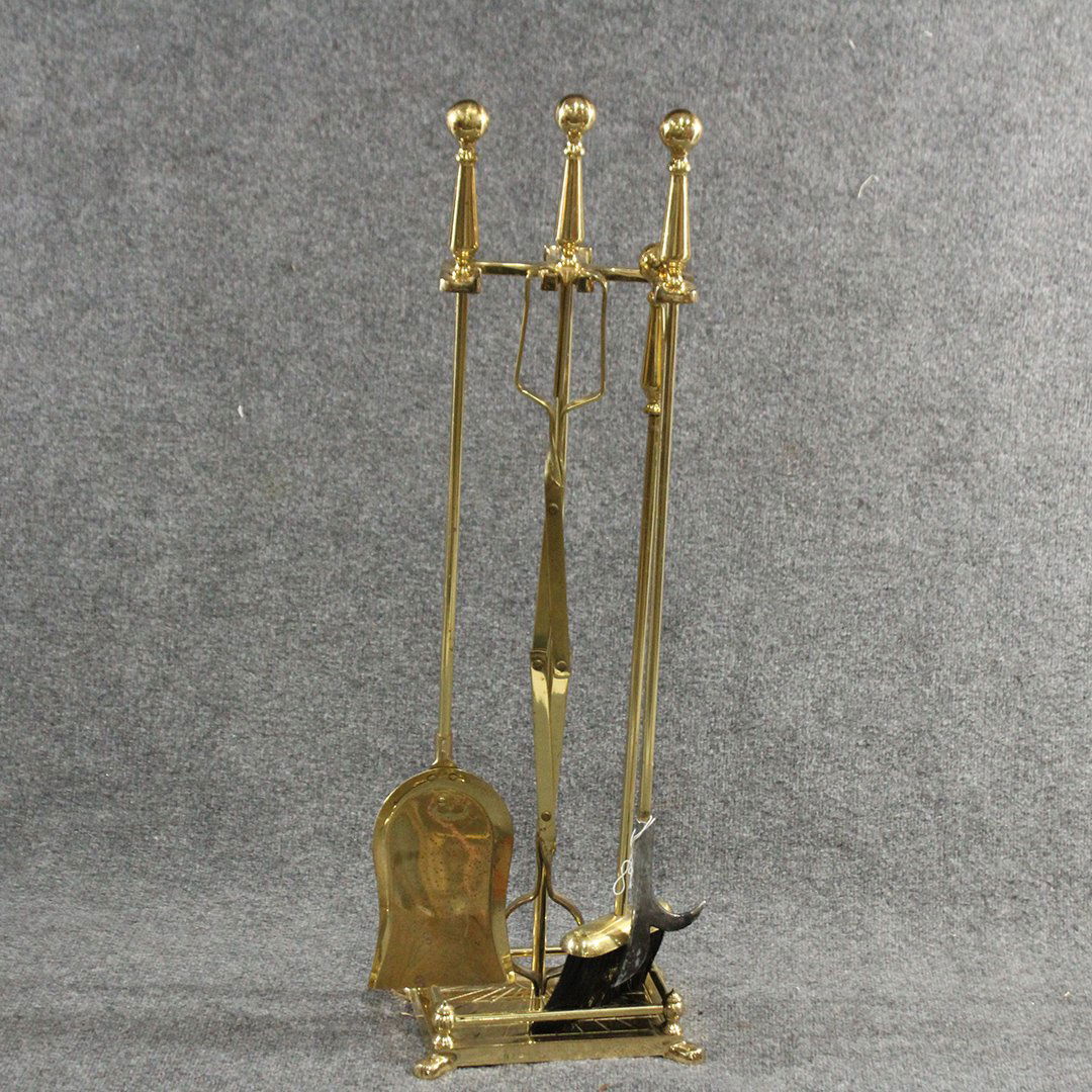 Brass Fireplace tool set (1 of 4)
