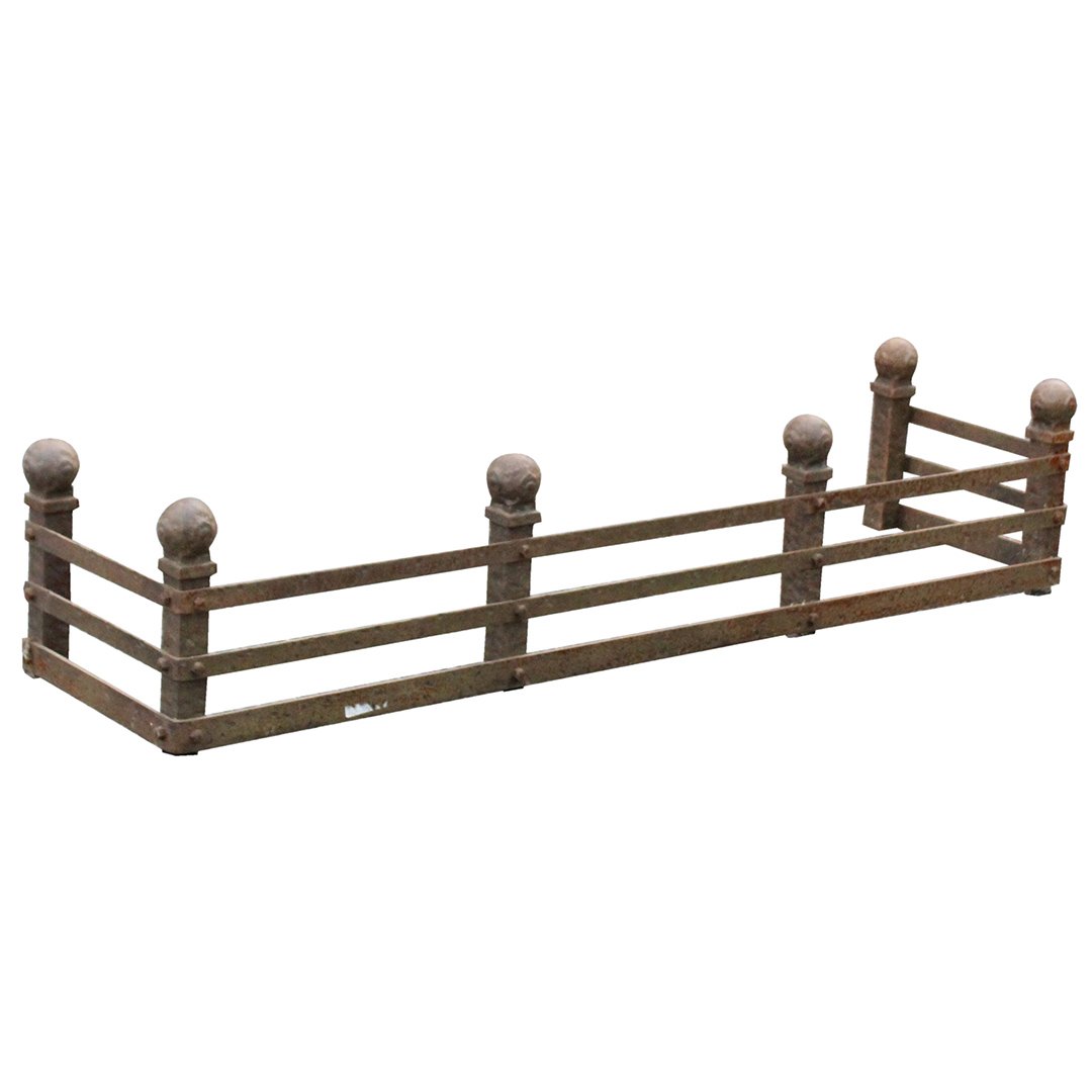Arts and Crafts Gothic Victorian style Fireplace Fender: Arts and Crafts Gothic Victorian style Fireplace Fender Size: 11.5 h , 55 x 15 w