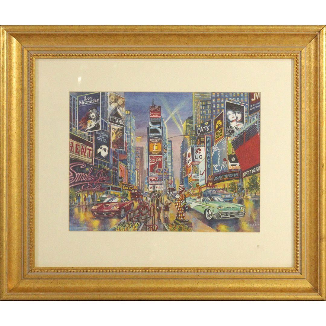 Times Square, New York City Lithograph, Signed in Plate (1 of 8)