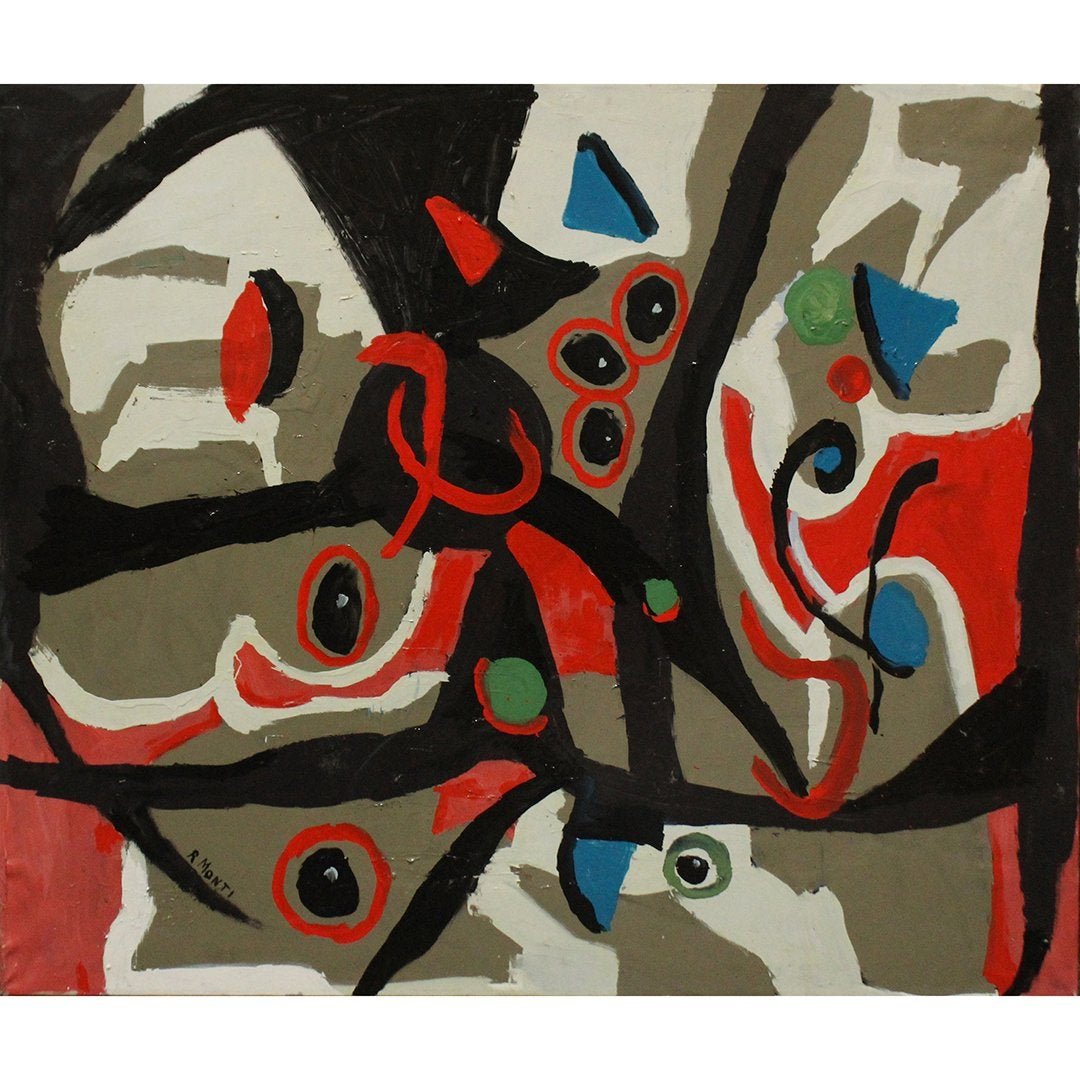 Large R Monti Abstract Painting Modern Art (1 of 4)