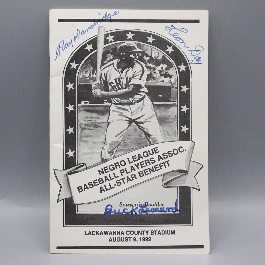 Negro League Booklet Signed by 3 Hall of Famers (1 of 10)