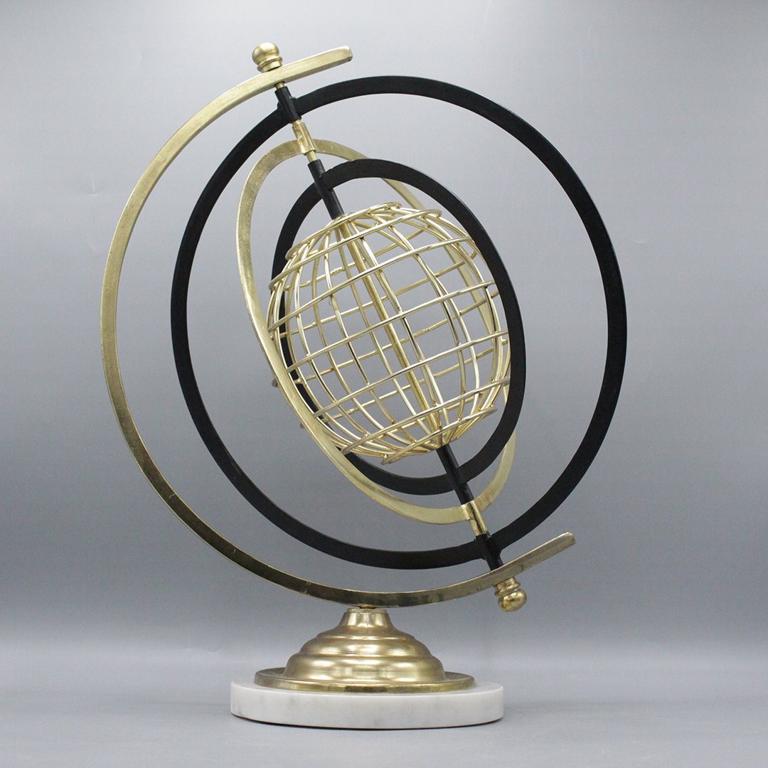 Celestial Sphere Brass & Iron on Marble Base (1 of 6)