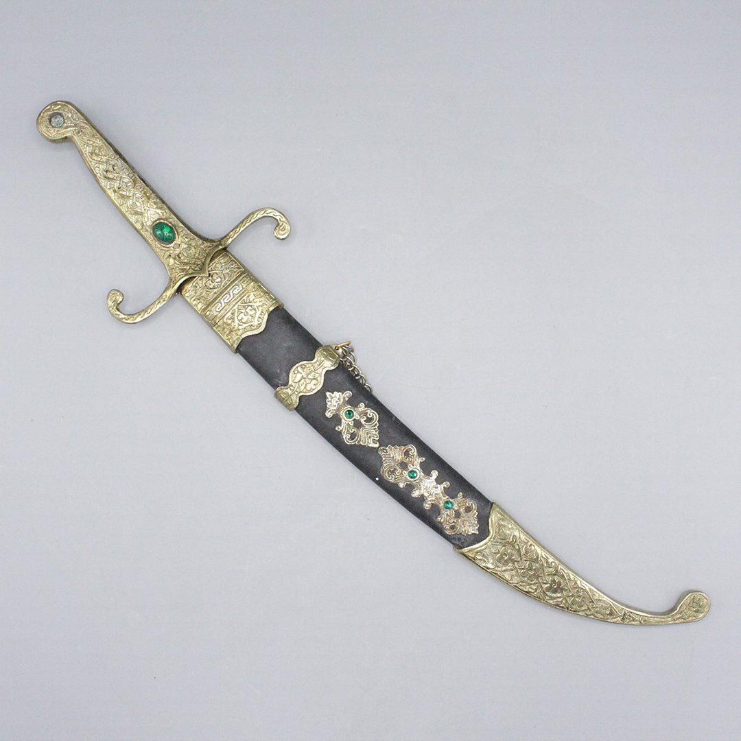 Ornate Turkish Dagger With Sheath, marked Turkey (1 of 7)