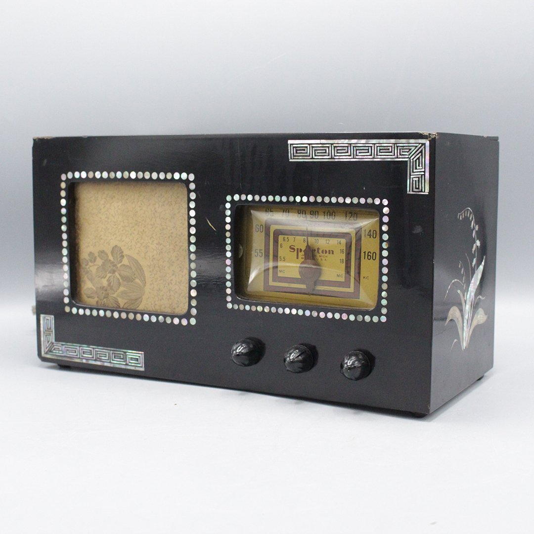 Unique SPARTAN Wood Case Radio Mother of Pearl Inlay (1 of 10)