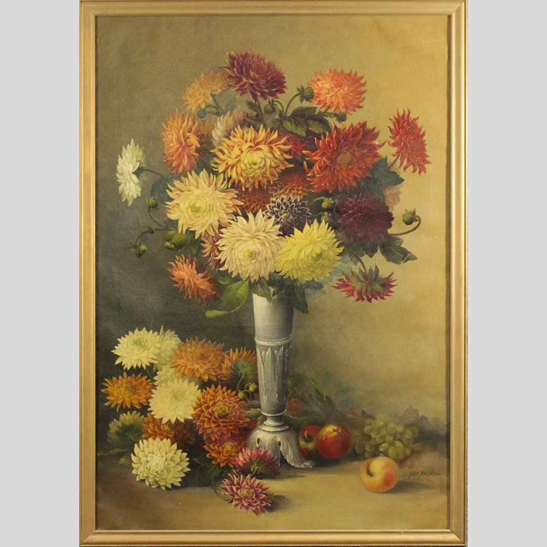 Nils Ahlben 1862-1932 NY / Sweden, Flowers Fruit Oil/c (1 of 7)