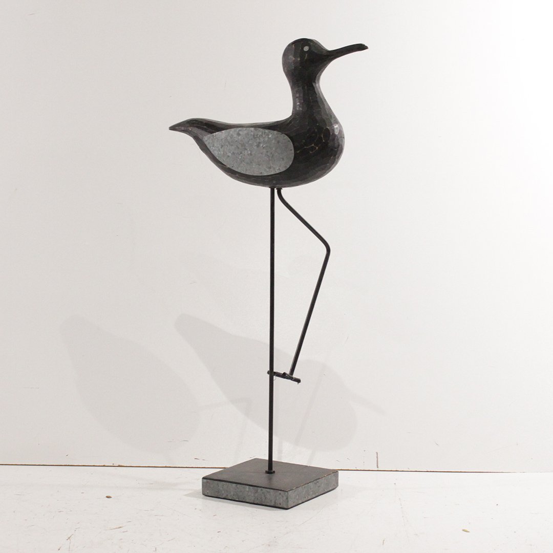Tall Carved Wood Shore Bird on Stand,  29 inches height (1 of 8)