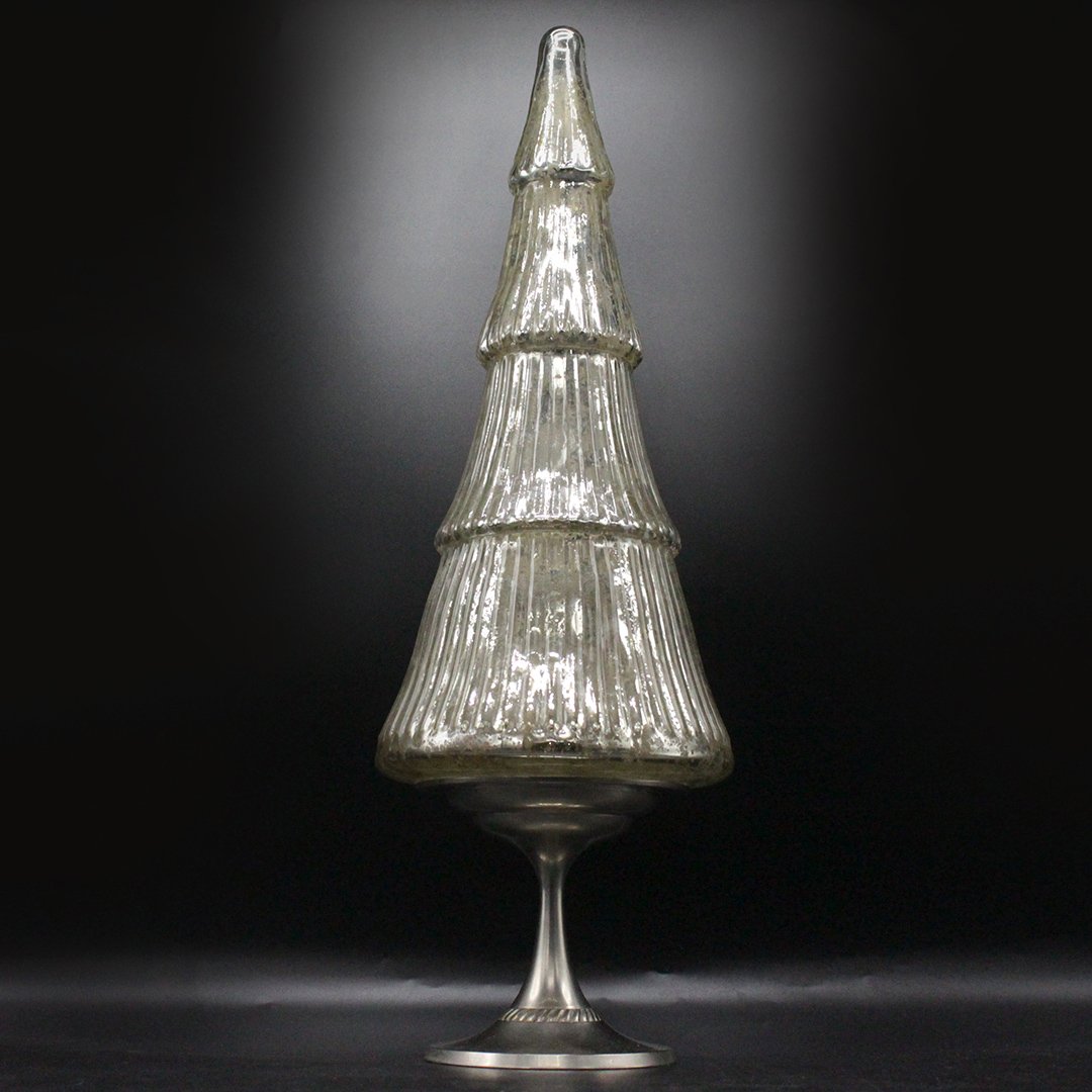 Vintage Mercury Glass Christmas Tree Display (1 of 5)
