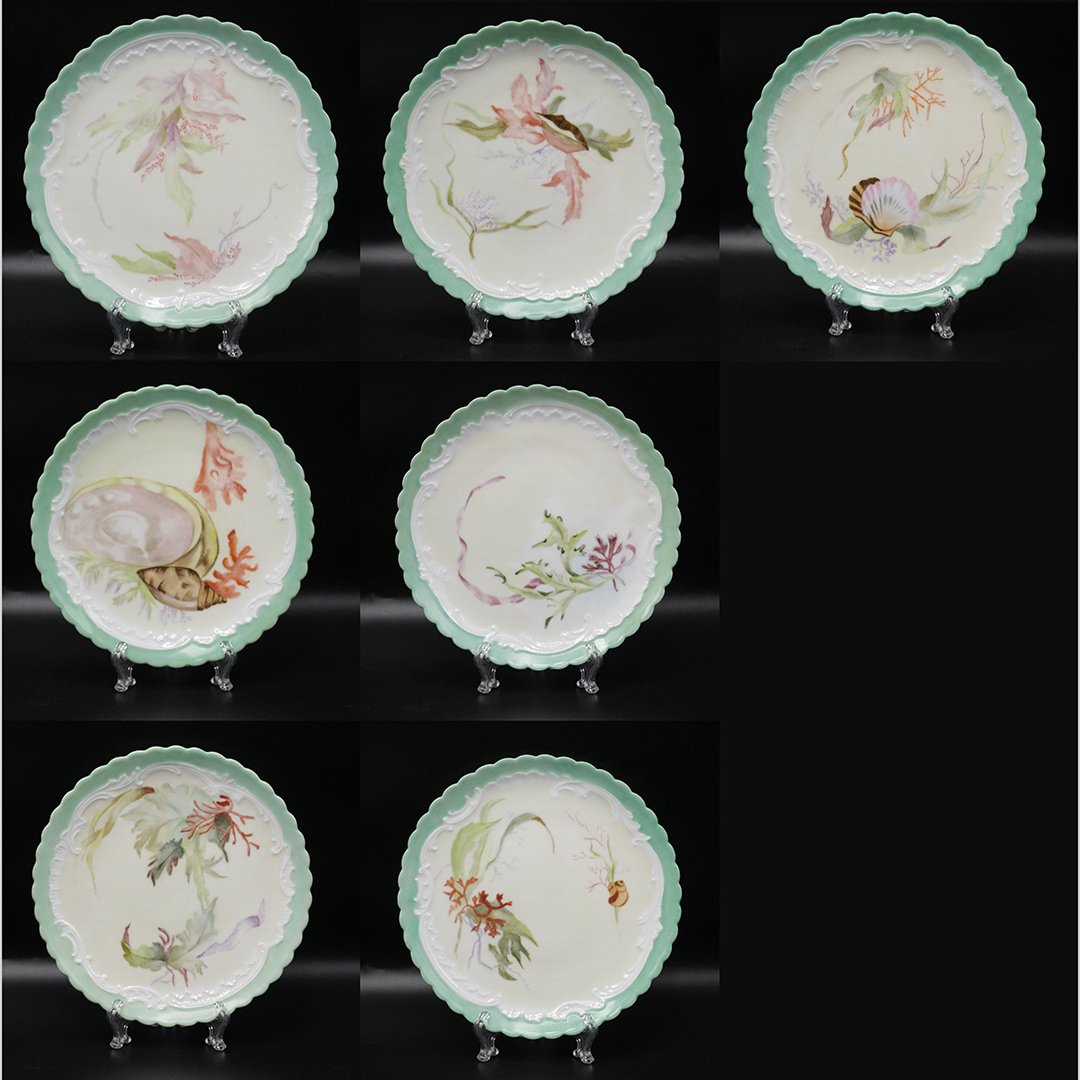 Seven [7] Elite Limoges France Porcelain Oyster Plates (1 of 11)