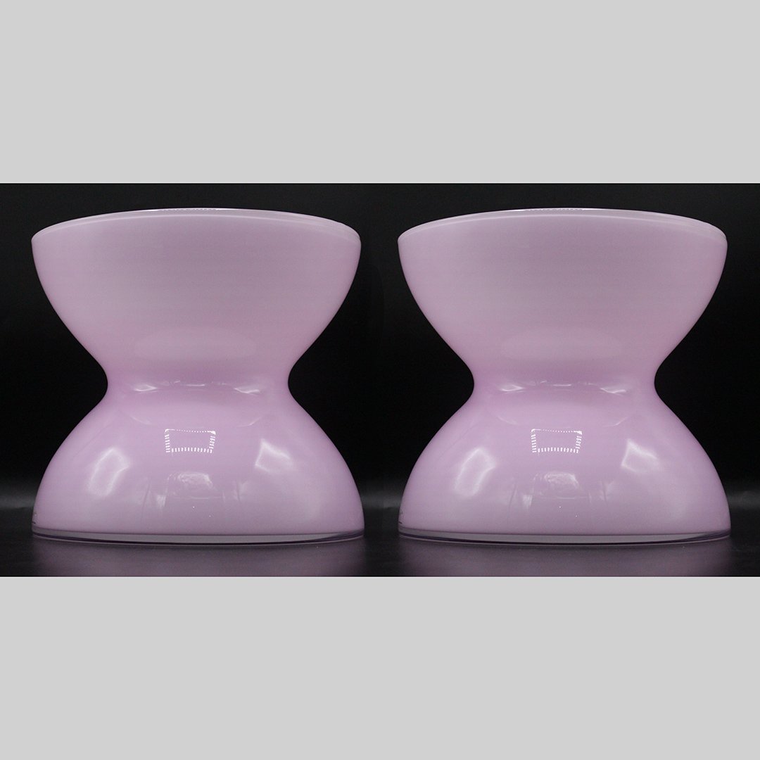 Two Anne Nilsson Designer Lavender Cased Glass Vases (1 of 9)