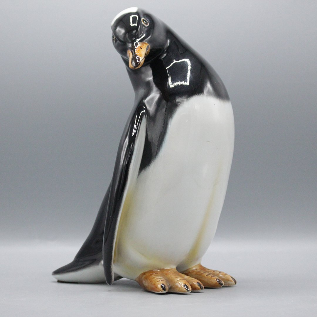 Italian Porcelain Penguin Figure 10.75 in. height (1 of 9)