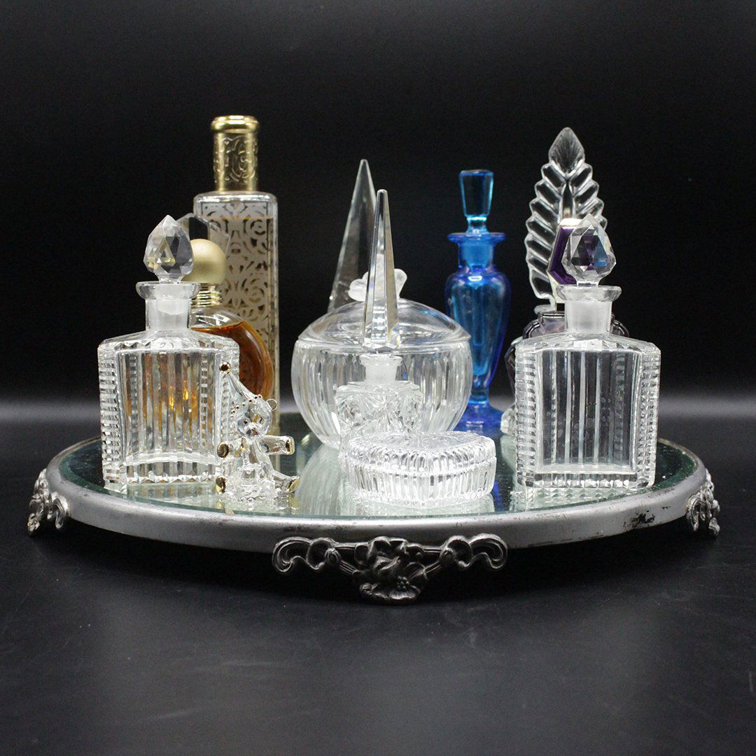 Ten [10] Assorted Perfumers and Round Mirror Plateau (1 of 18)