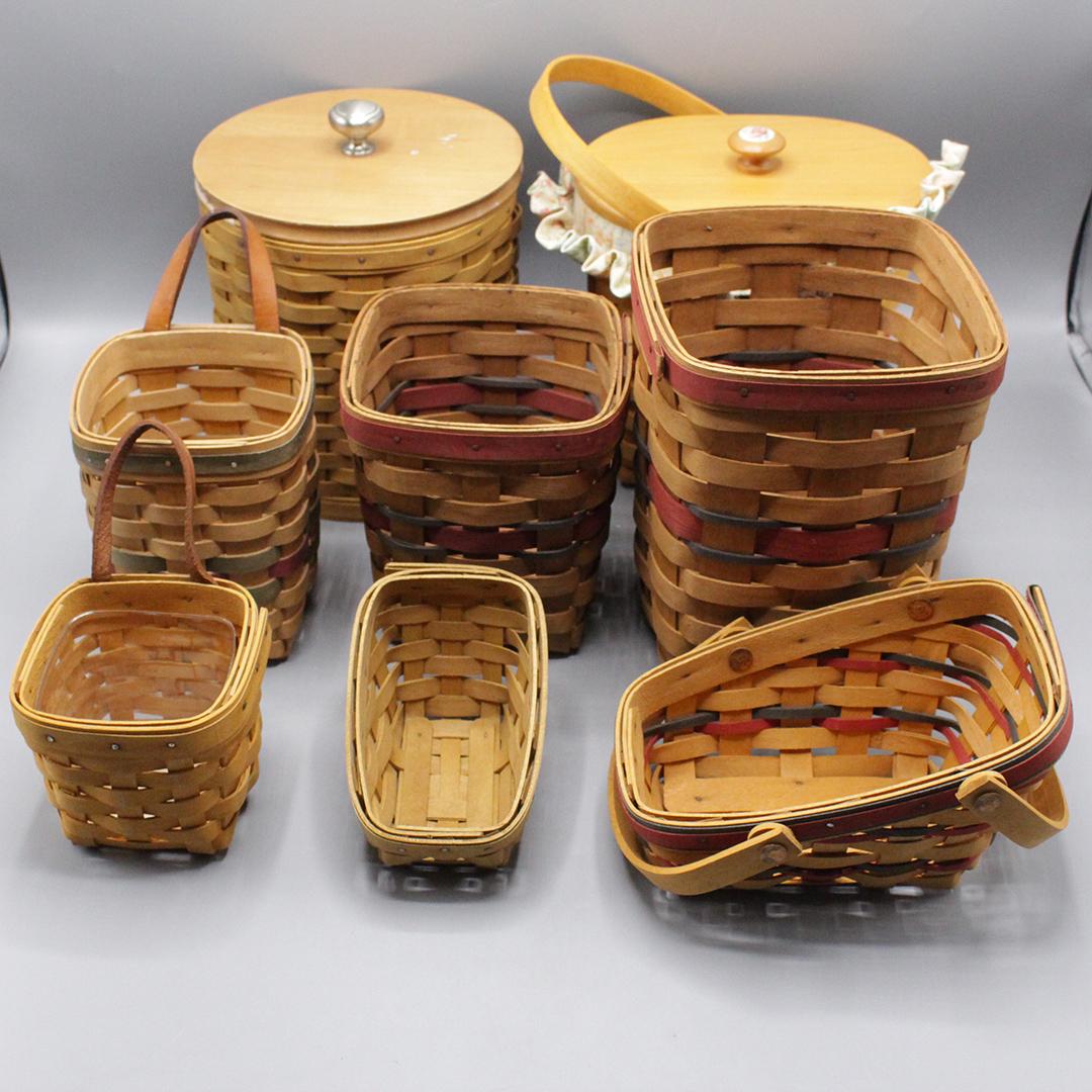 Eight [8] Assorted LONGABERGER Baskets (1 of 15)