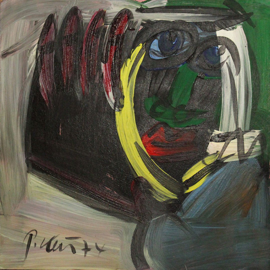 Peter Keil, US / Germany, Abstract Face Oil on Board (1 of 6)