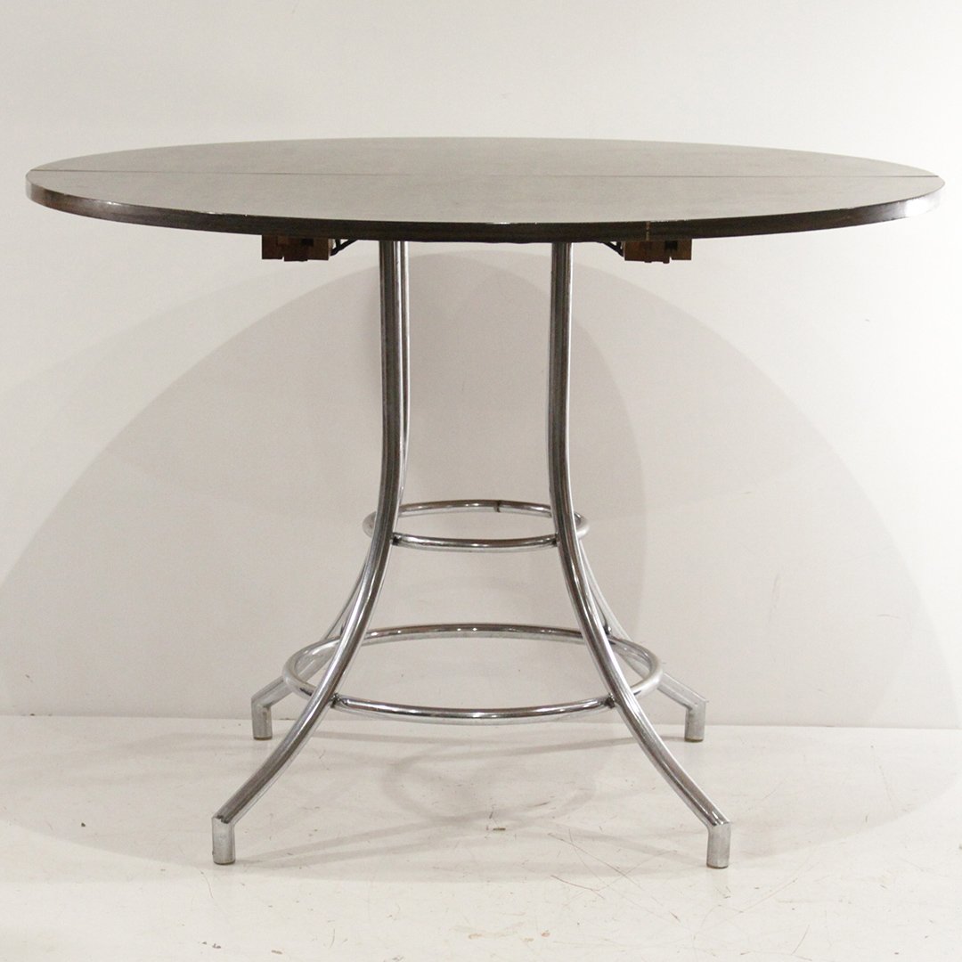 Mid-Century Modern Round Chrome Base Dinette Table (1 of 4)