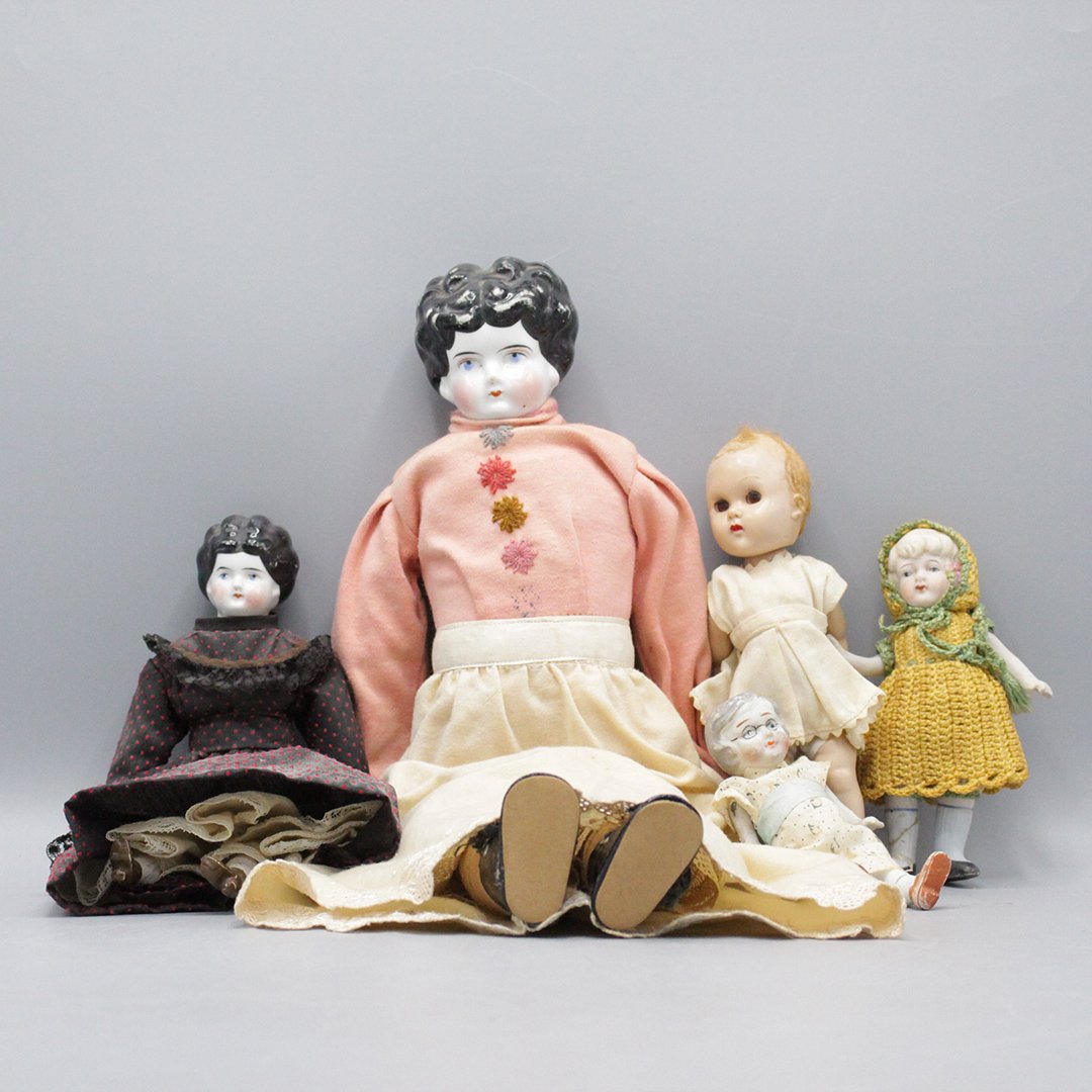 Five [5] Assorted Vintage Dolls, Bisque, China Head (1 of 6)