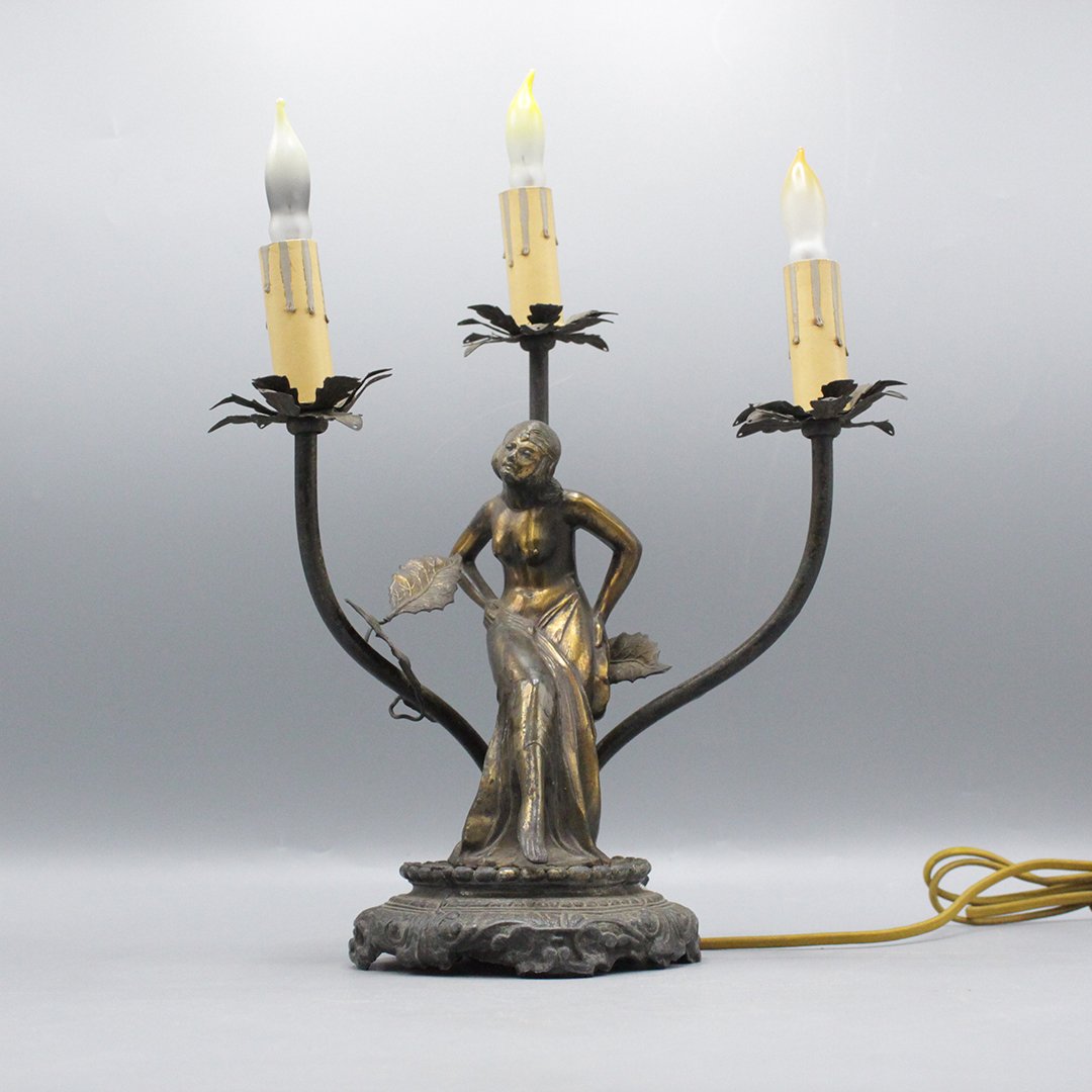 Art Deco Figurative Three Light Desk Lamp (1 of 8)