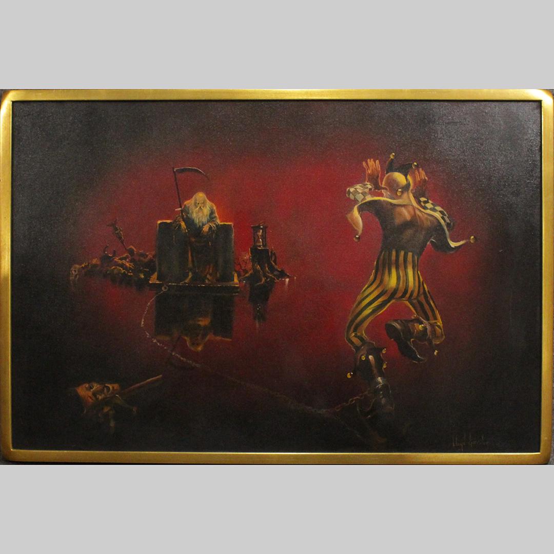 Lloyd Garrison, Oil/b Surrealism Wizard and Jester (1 of 9)
