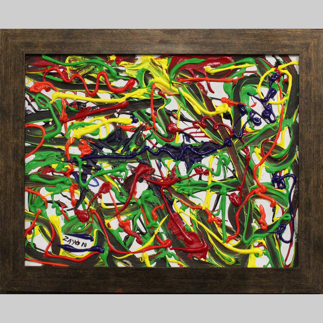 Seymour Zayon Mid-Century Modern Heavy Drip Abstract (1 of 7)