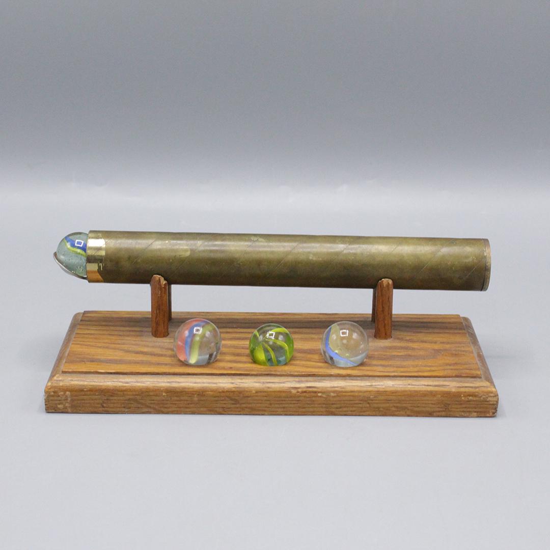 Kaleidoscope, Brass with assorted marbles on wood stand (1 of 8)