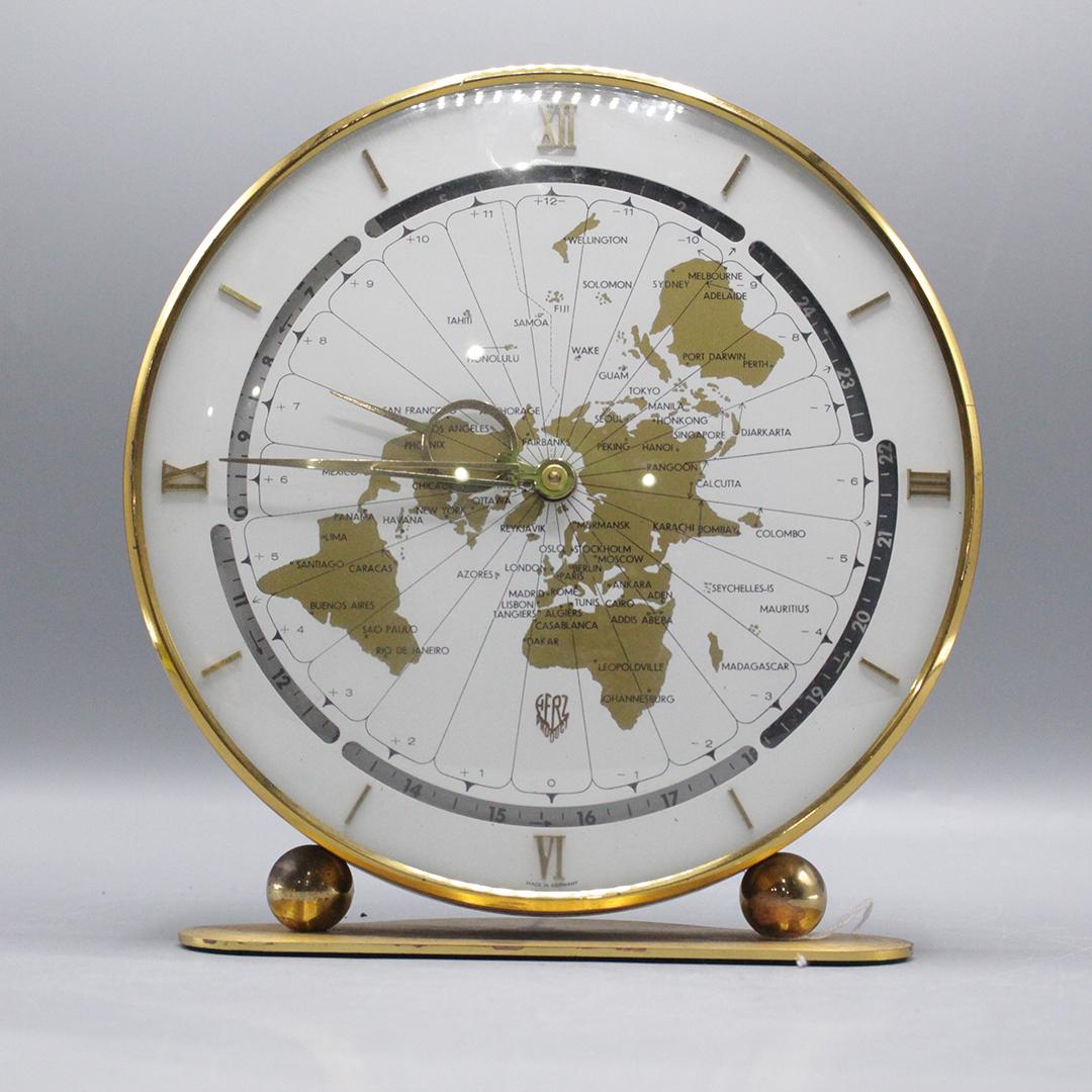 World Clock, Brass, Made in Western Germany (1 of 8)