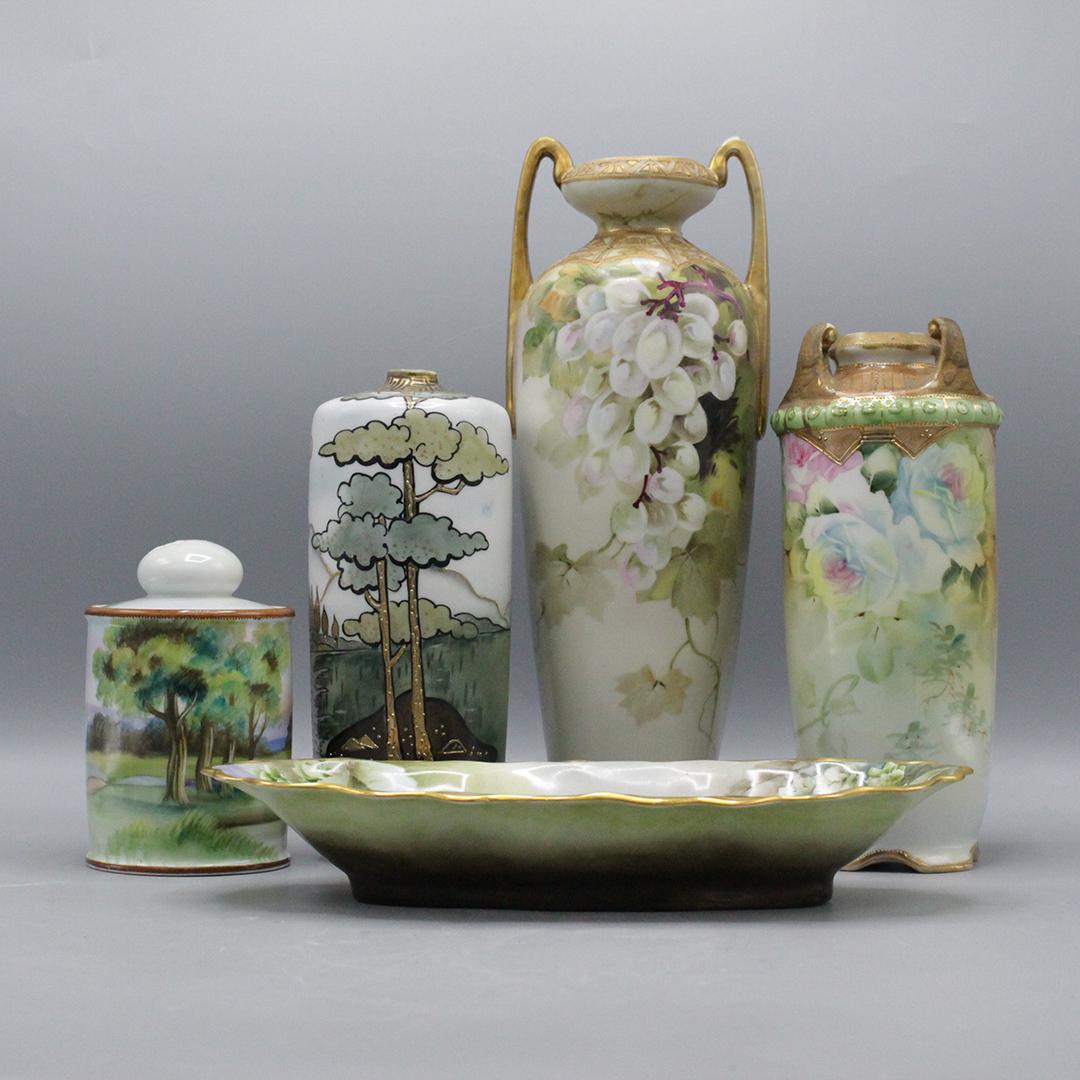 Five [5] Assorted Pieces Hand Painted Nippon (1 of 16)