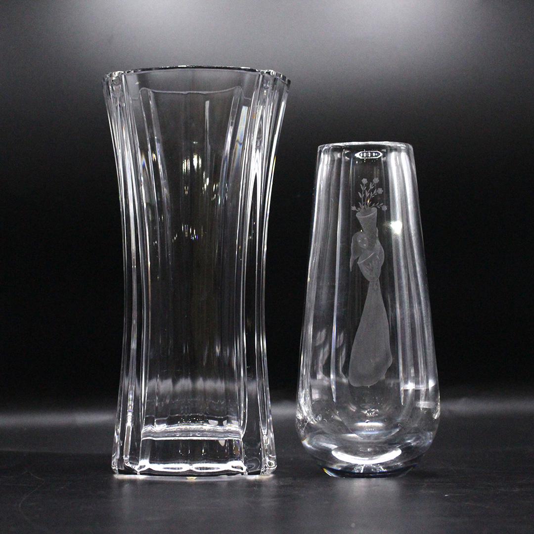 Two [2] Assorted ORREFORS Crystal Glass Vases (1 of 13)