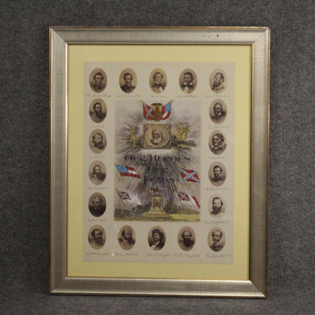 Our Heros and Our Flags, Confederates, Framed (1 of 7)