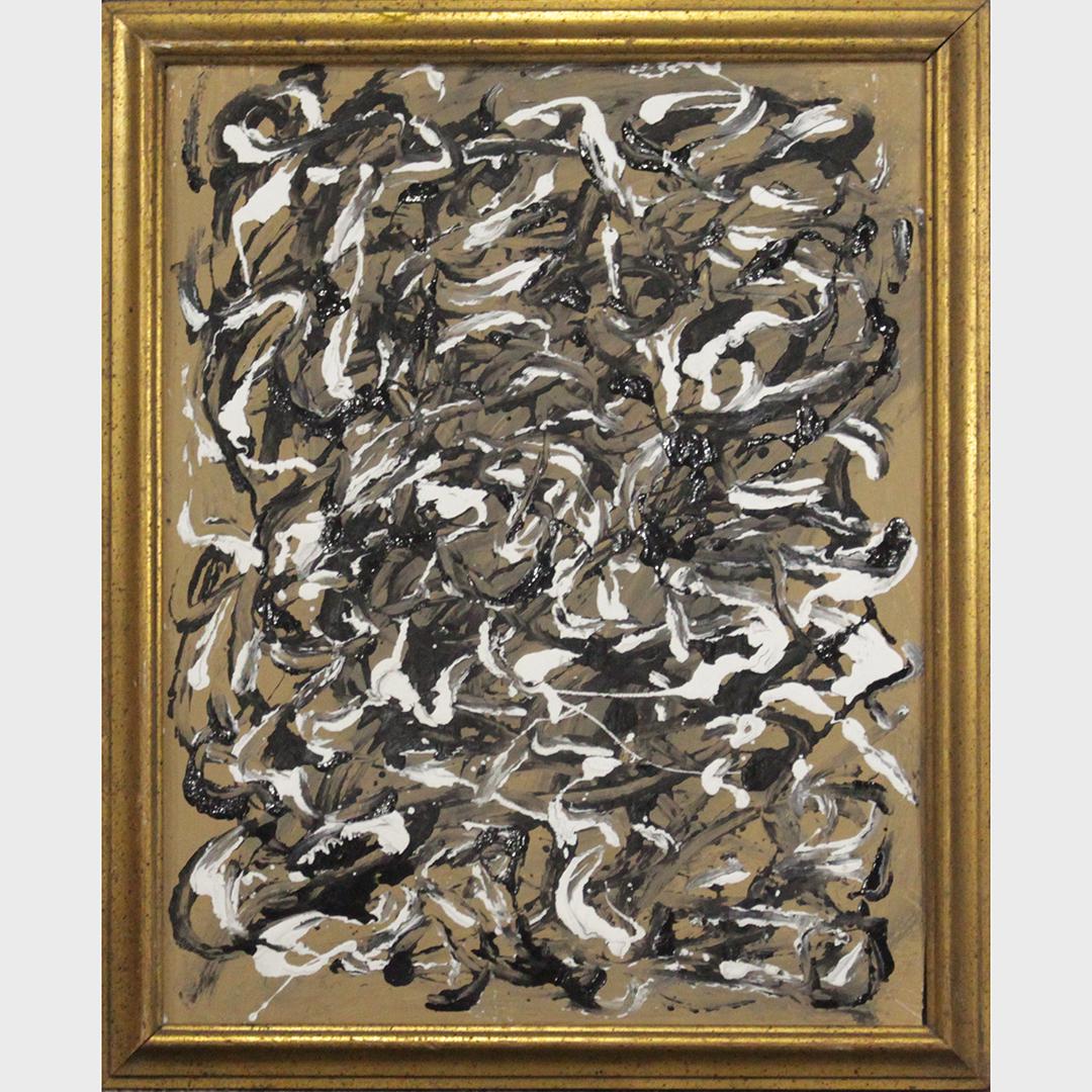 Fine 20th C Abstract Composition Oil/b, Framed (1 of 5)