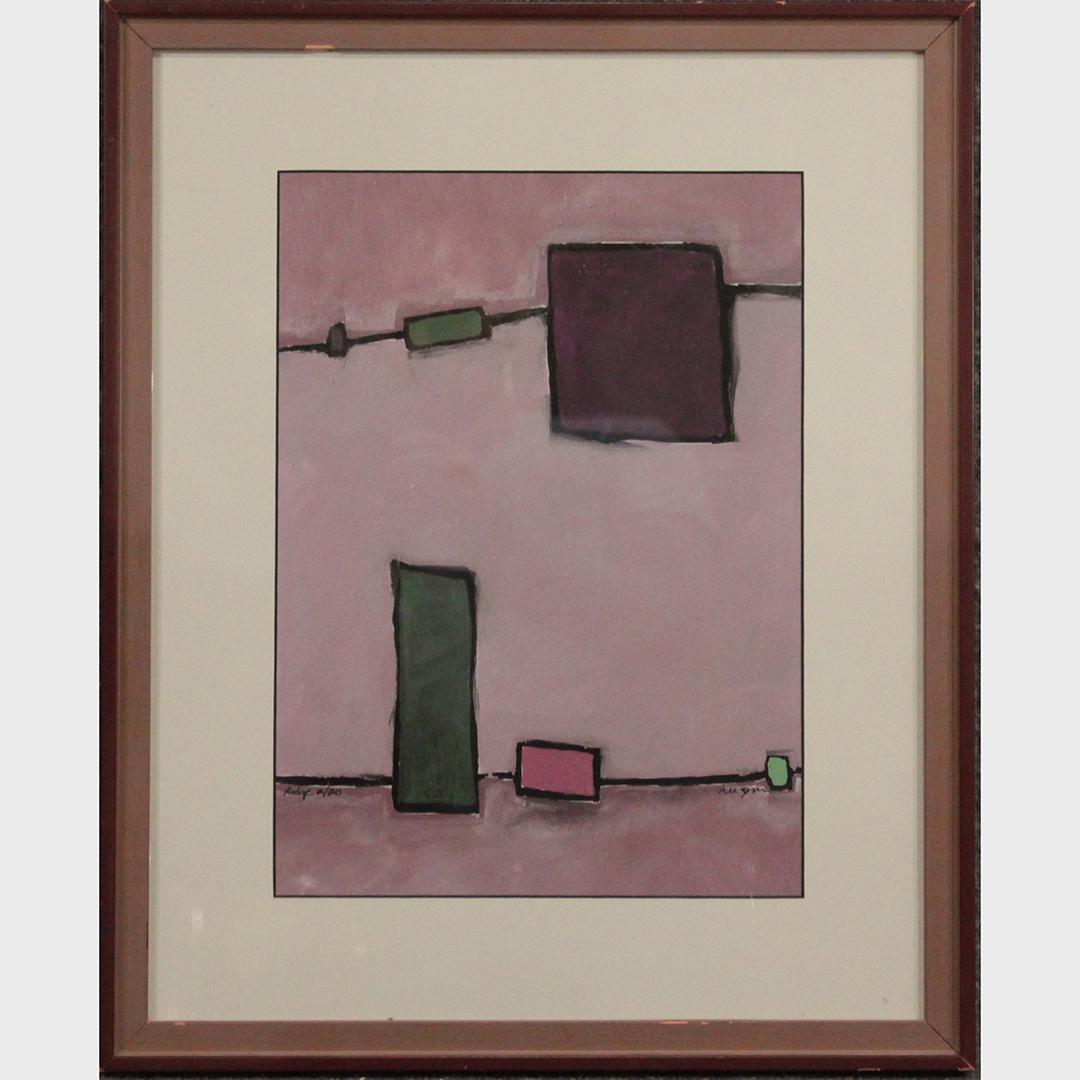 Mid-Century Modern Lithograph, Ridge 2/20 Artist Signed (1 of 7)