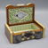 Art Deco Quality Wood Jewelry Box Fabric Interior - 6