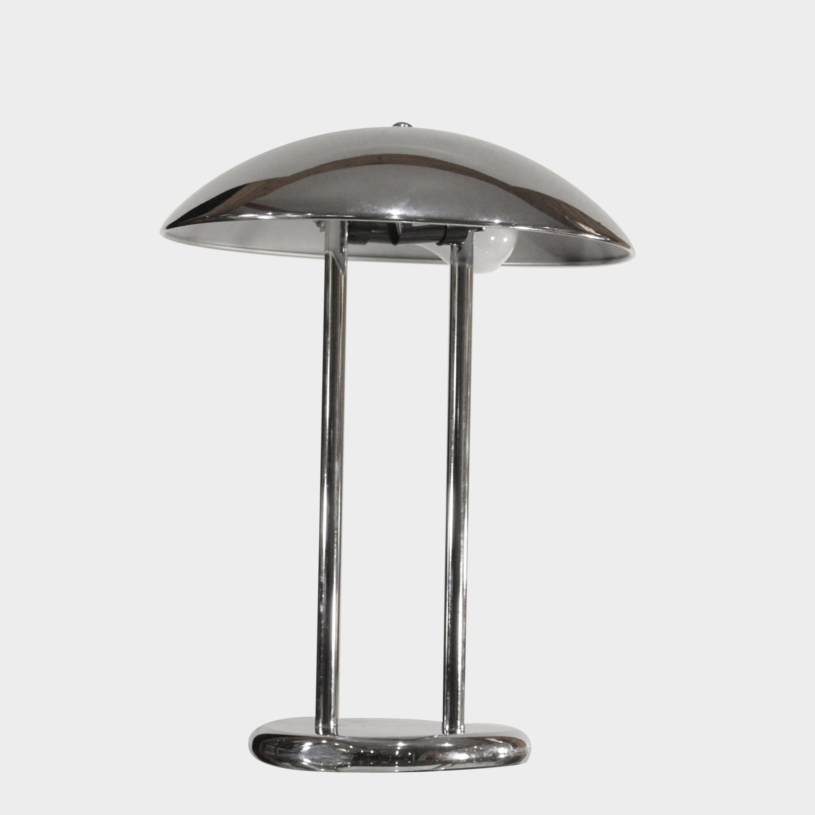 Space Age Design Chrome Saucer Shade Desk Lamp (1 of 4)