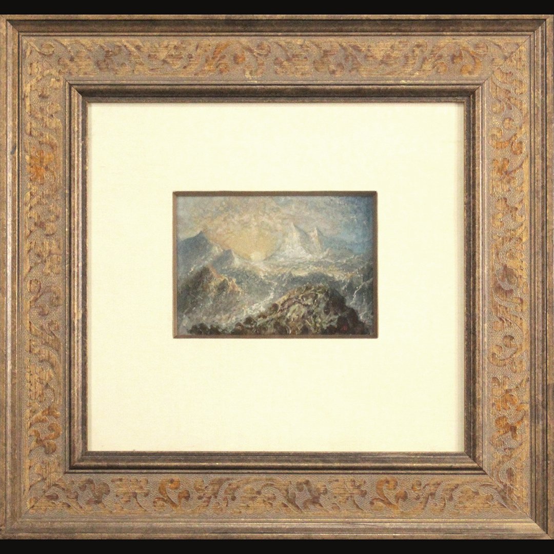 Albert Bierstadt, Oil on Board Mountain Region. (1 of 6)