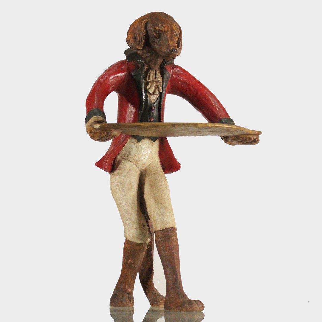 Bill Huebbe Attrib. Dog Serving Waiter (1 of 8)