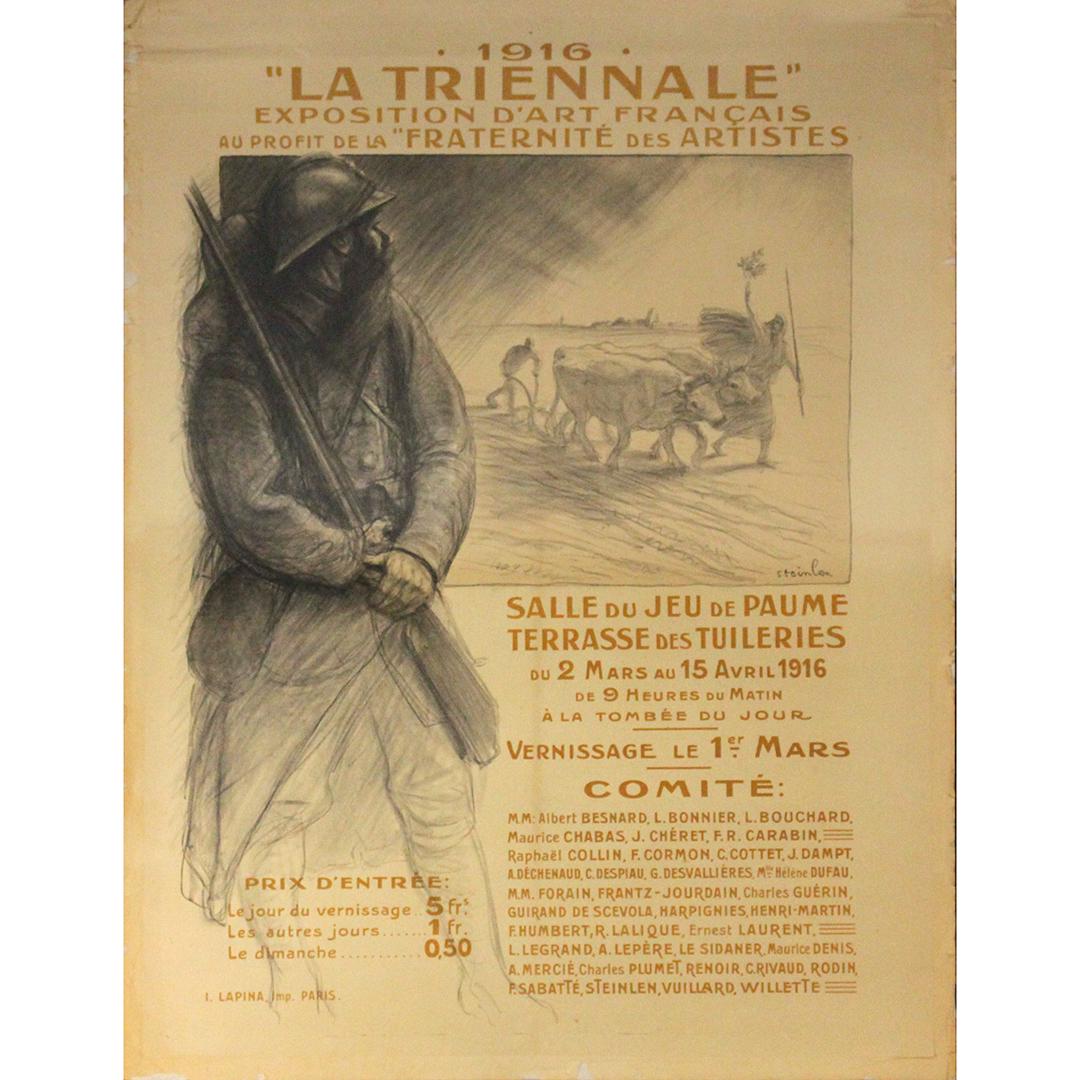 Theophile Alexandre Steinlen, Linen Backed Poster 1916 (1 of 9)