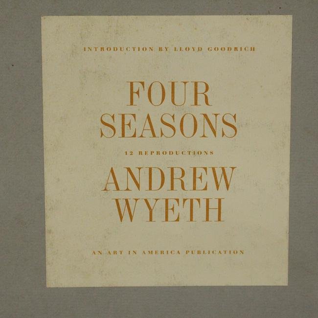 Andrew Wyeth,  Portfolio 12 Prints "Four Seasons" (1 of 9)