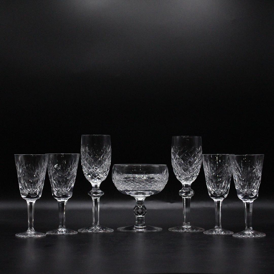 Seven [7] Assorted Signed Waterford Crystal Stemware (1 of 15)