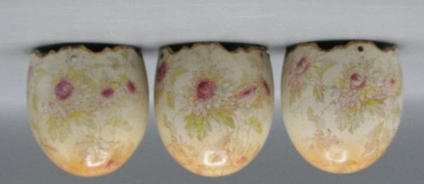 Three [3] 19th C. Porcelain Round Bottom Hanging Pots (1 of 7)