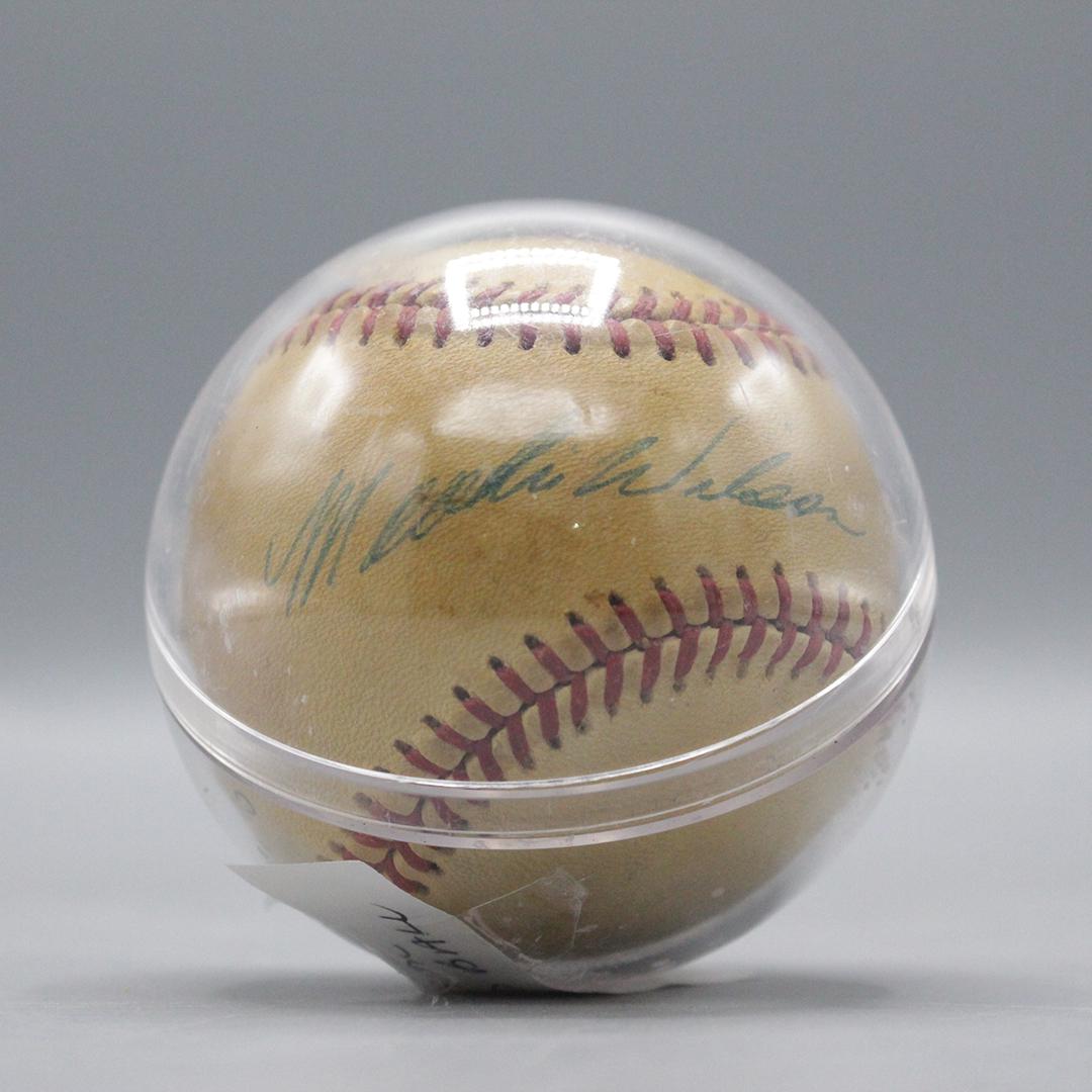 Mookie Wilson Autographed Baseball in Protective Case (1 of 3)