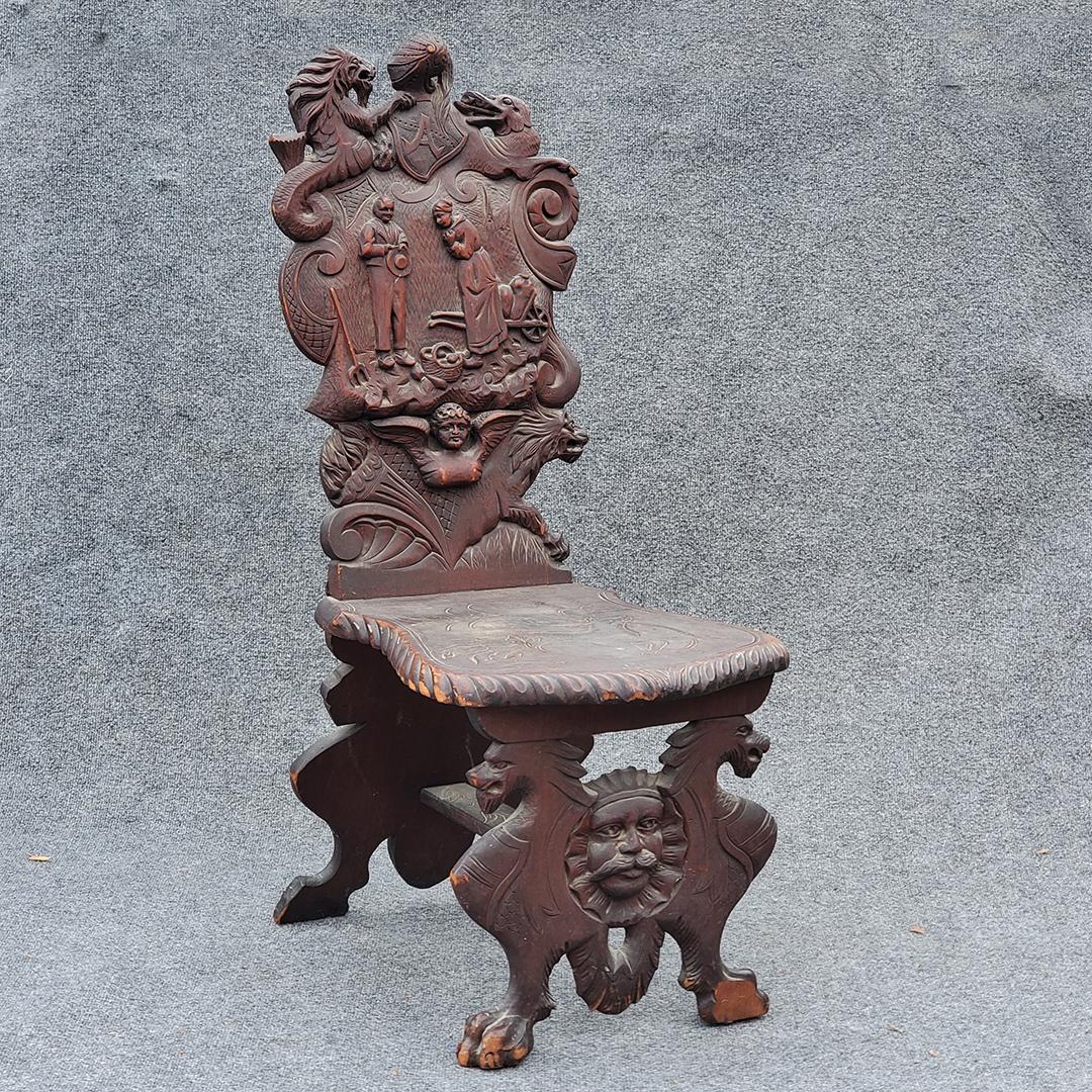 Victorian Griffins Hand Carved German Parlor Chair Nov 11, 2019