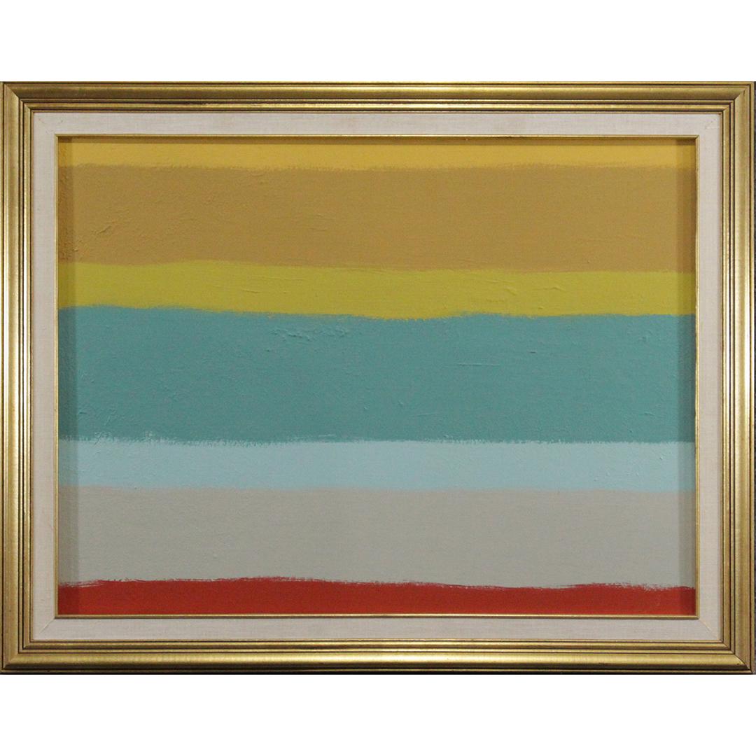 Mark Rothko , Style Of, OIL/C, ABSTRACT 6-COLORS: Mark Rothko , Style Of, OIL/C, ABSTRACT 6-COLORS. Nice quality, unsigned, framed. Size: 18 x 24, outside of frame: 22 x 28