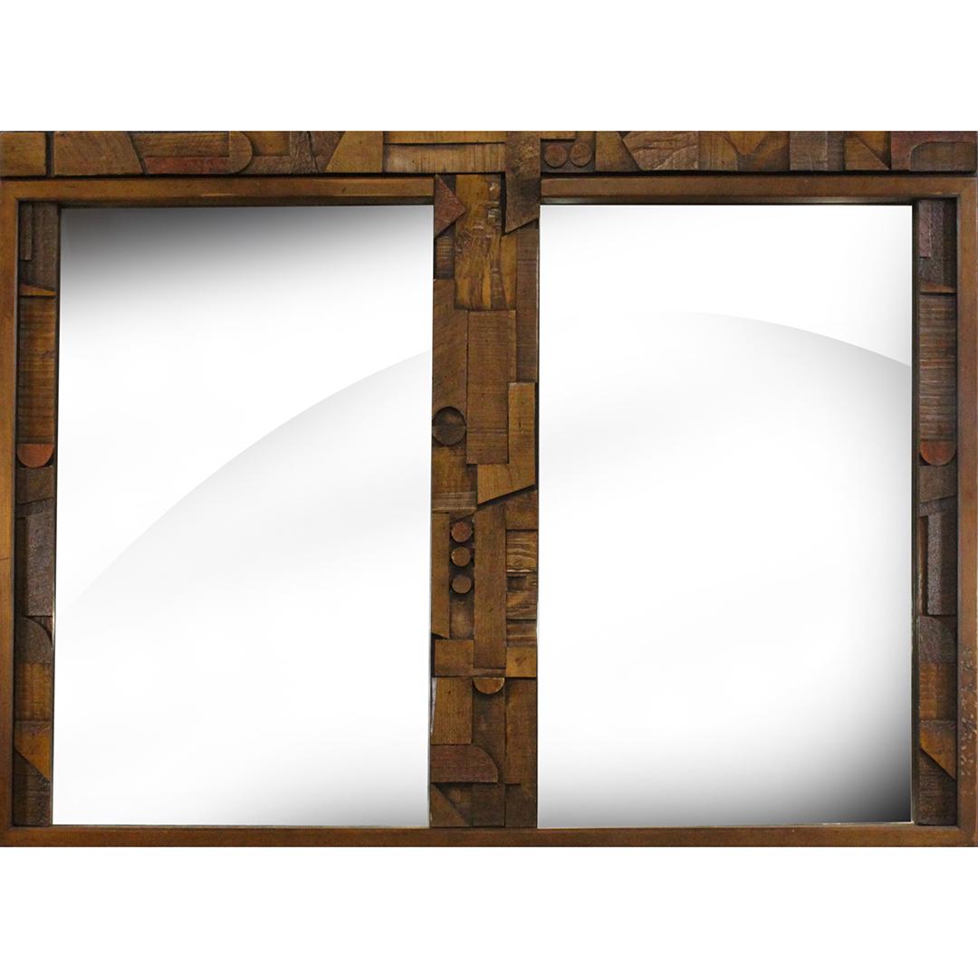 Paul Evans for Lane - Brutalist Mid-Century Wall Mirror (1 of 5)