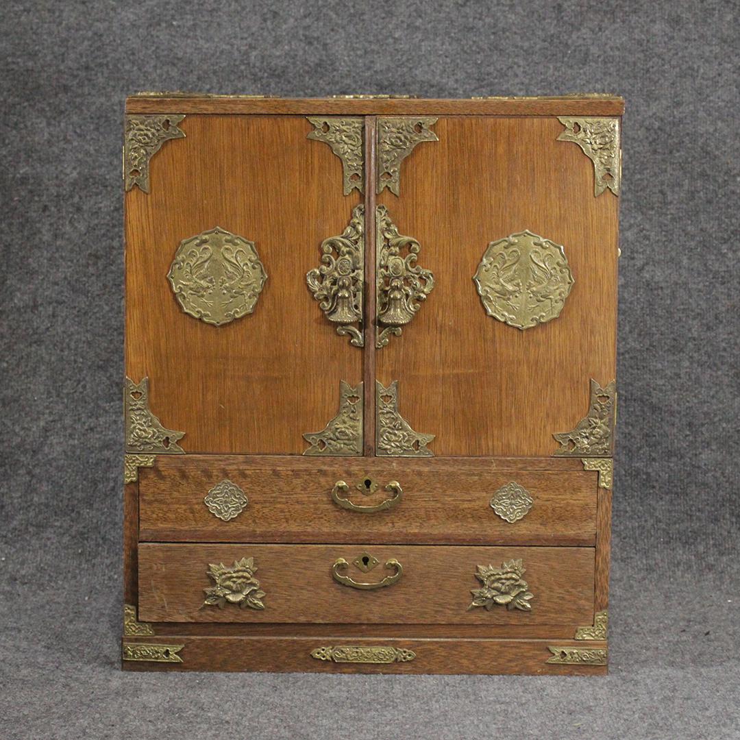 Continental Campaign Style Jewelry Box Fitted Drawers (1 of 11)