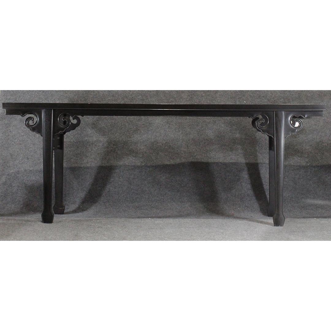 Long Black Ebony Asian Altar Table by Baker Furniture (1 of 7)