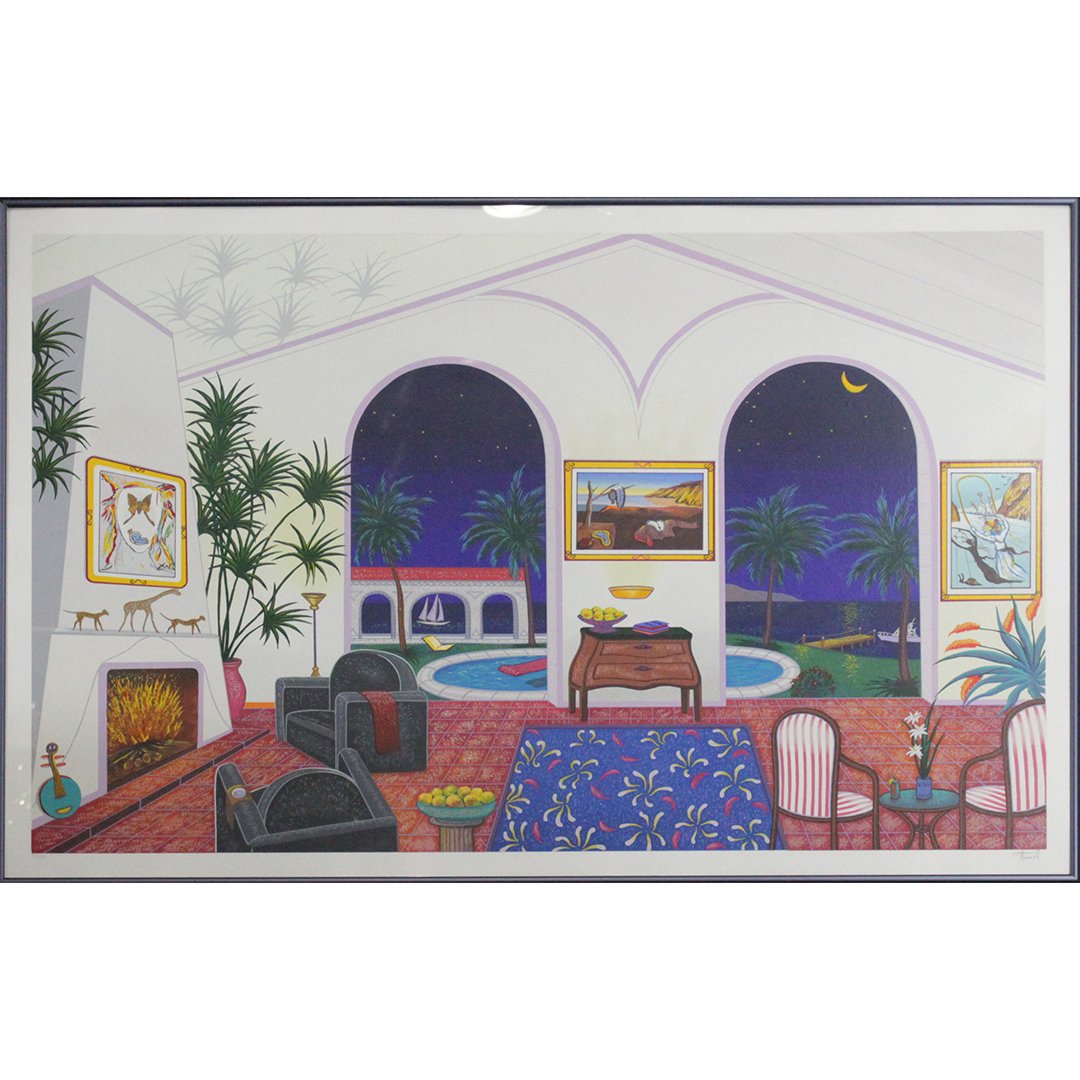 Fanch, Lithograph Print , Mid-century Modern Tropical (1 of 8)