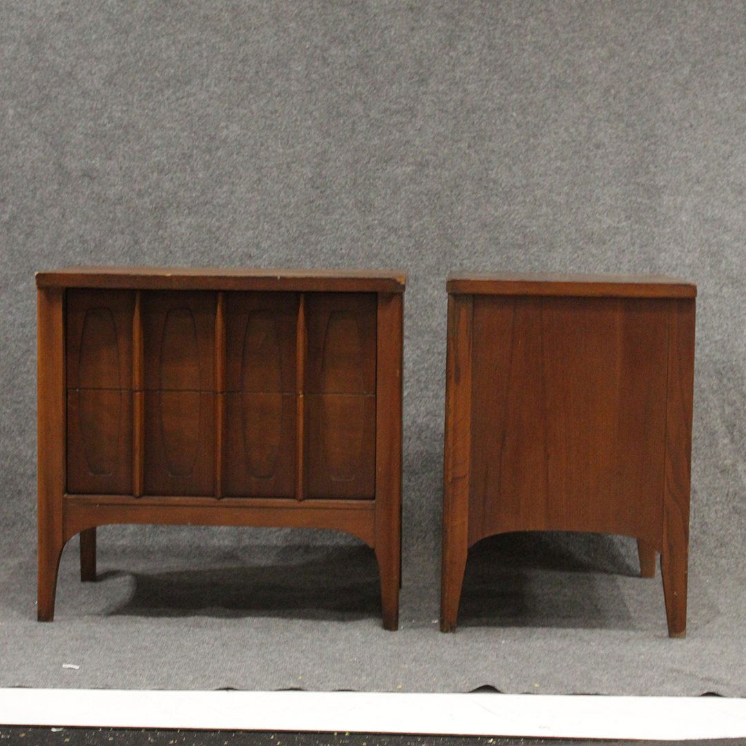 Pair of Mid-century Modern Lane Walnut Night Stands (1 of 8)