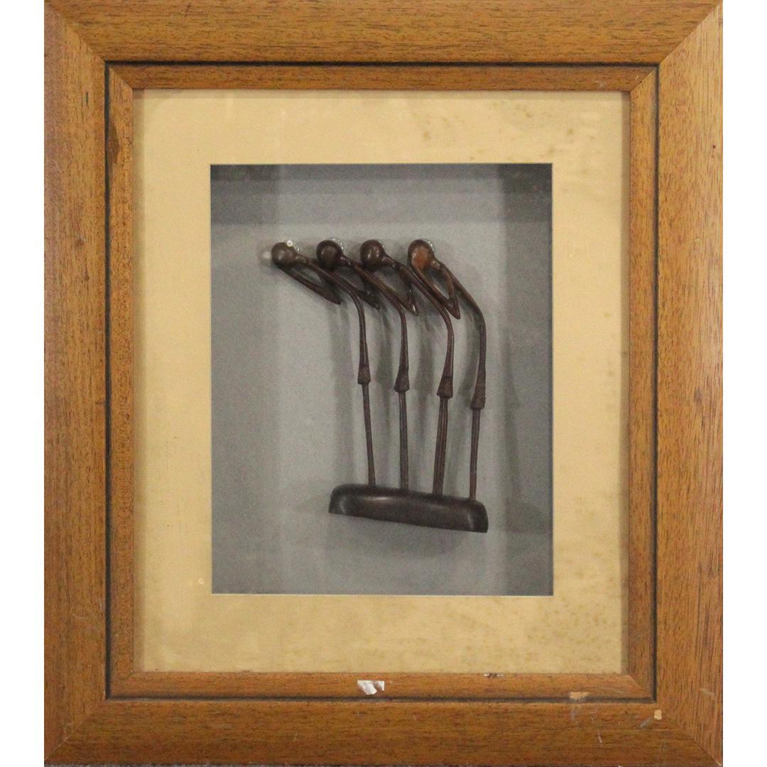 Mid-Century Teak Wood Carved African Figures Shadow Box (1 of 5)